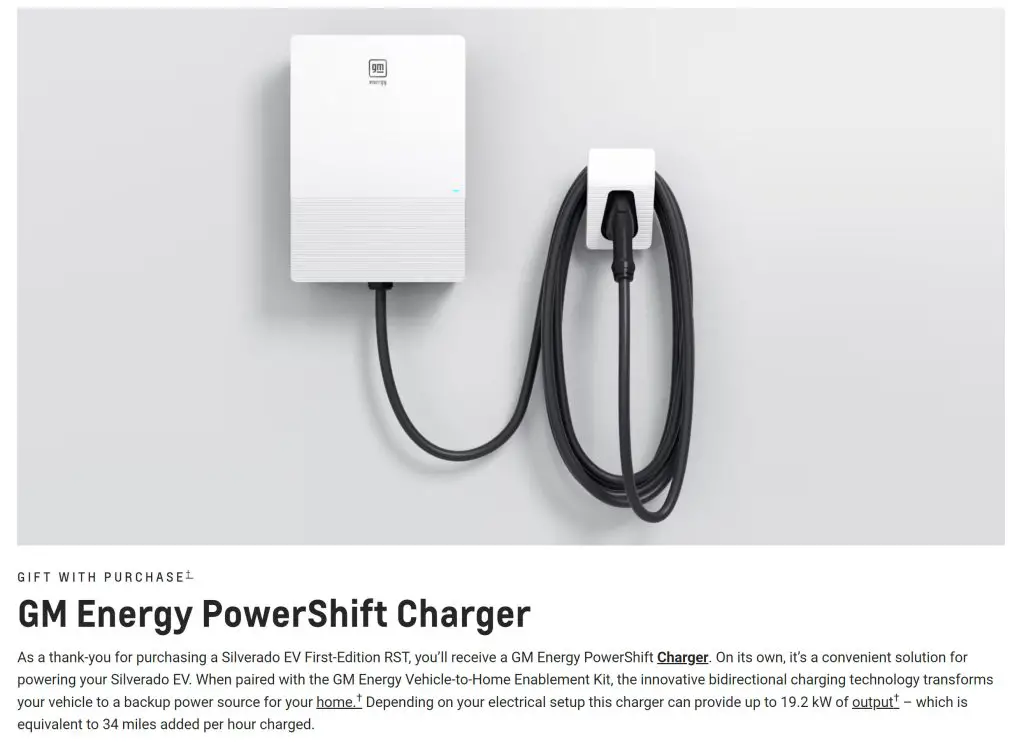 Chevrolet Silverado EV RST Buyers Will Get An Unexpected & Shocking Free Gift 3 Silverado EV First Edition RST Buyers Will Get A Free GM Energy Powershift Level Two Charger