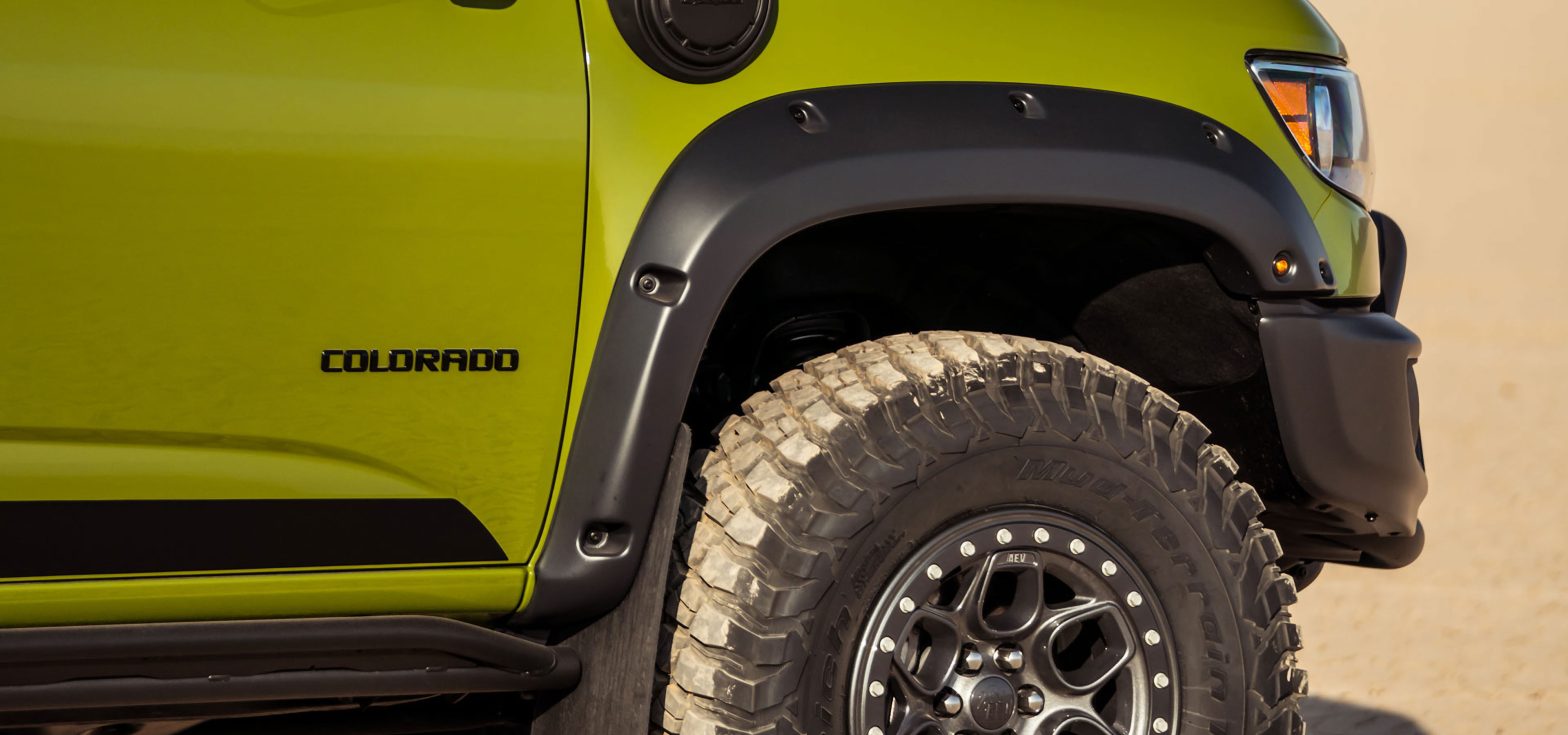 AEV HighMark Fender Flares - Yes, A Colorado ZR2 CAN Fit 35 inch Tires Without A Lift