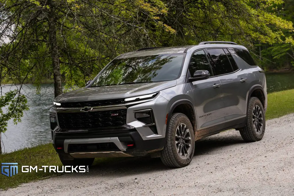 A 2024 Chevrolet Traverse next to a lake